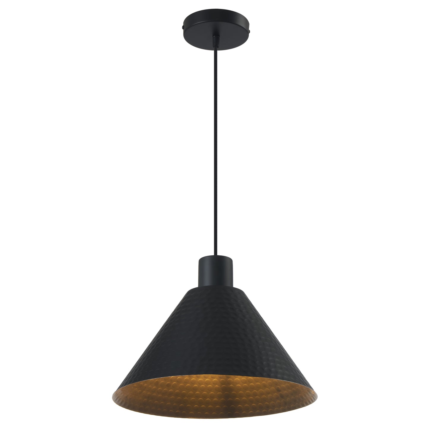 TFS 32CM PENDANT 25wE27max D320 H170 TEX 2M BLACK SATIN