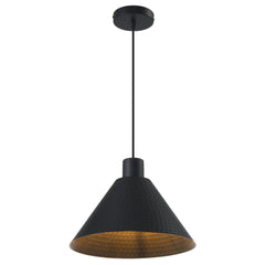 TFS 32CM PENDANT 25wE27max D320 H170 TEX 2M BLACK SATIN