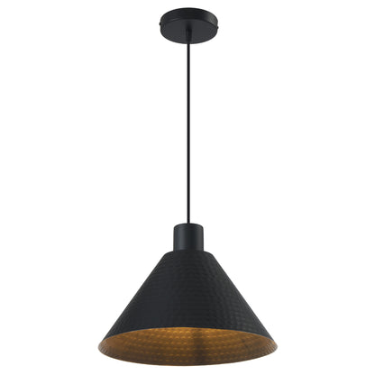 TFS 32CM PENDANT 25wE27max D320 H170 TEX 2M BLACK SATIN