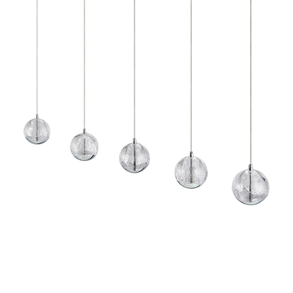 Zanoshade TFS 5 LTS BAR PENDANT 5x5wLED 3000K 1540Lm cab2M L960 W90 CHROME/BUBBLE GLASS
