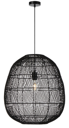 TFS 50 PENDANT 25wE27max D500 H550 cab1.5m BLACK RATTAN