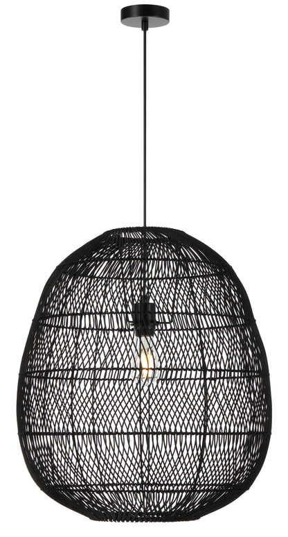 TFS 50 PENDANT 25wE27max D500 H550 cab1.5m BLACK RATTAN