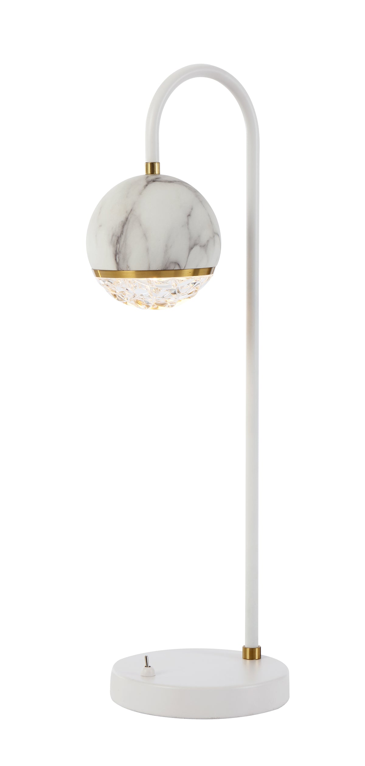 TFS TABLE LAMP 6wG9 D:xxx H:xxx WHITE MATT/WHITE MARBLE LOOK
