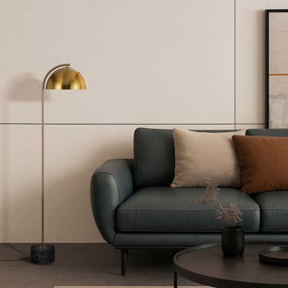 TFS FLOOR LAMP 25wE27max L:400 W:180 H:1500 cable2.0 foot BLACK TERRAZZO / ANT GOLD