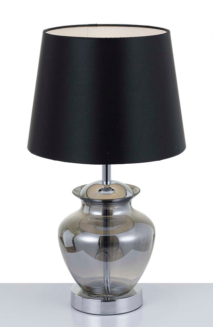 TFS TABLE LAMP 25wE27max D 300 H 480 CL-SW CHROME / SMOKE / BLACK