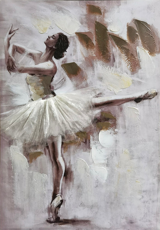 Ballerina Hand Painting Picture with Tulle Dress