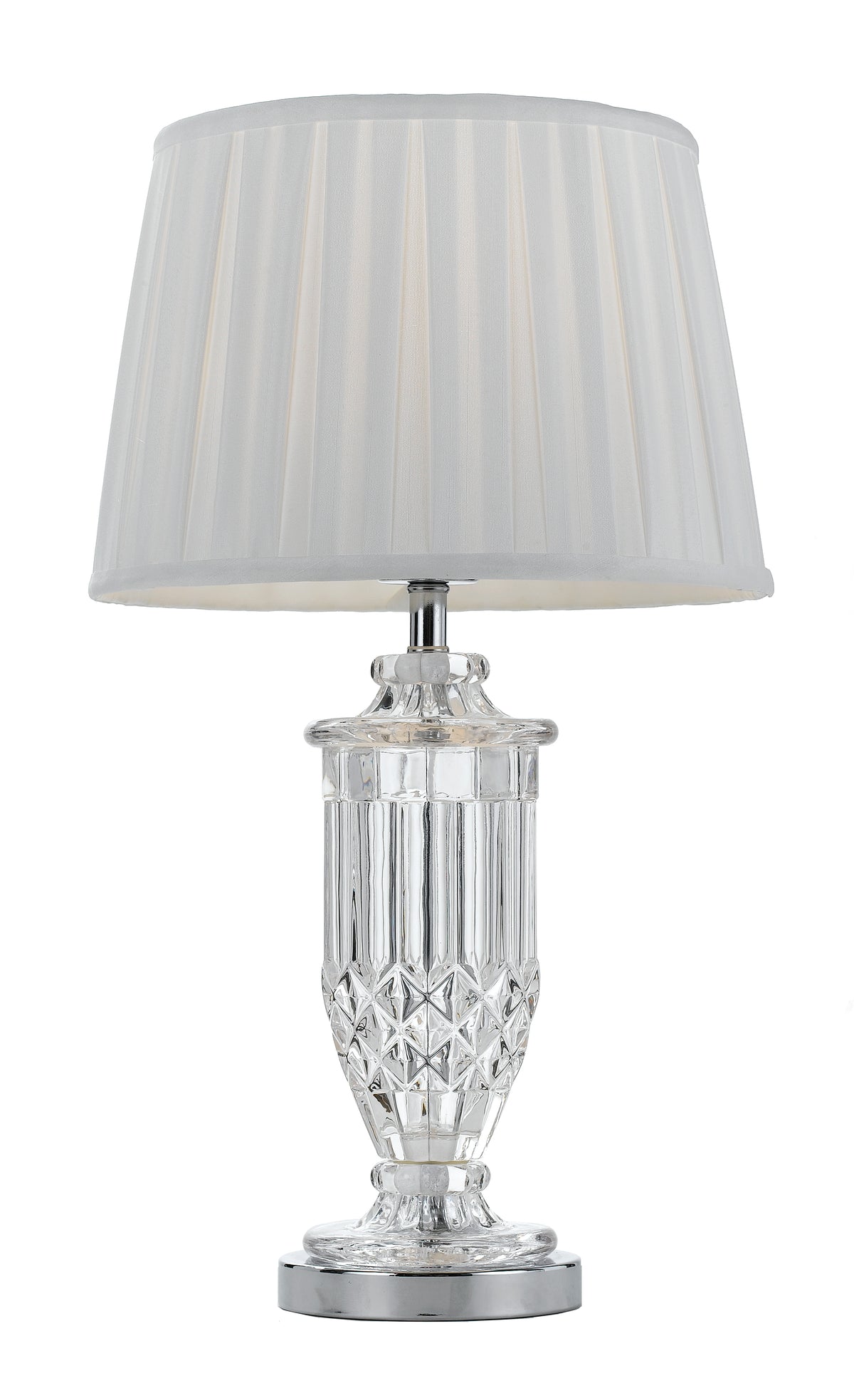 TFS TABLE LAMP 40wE27max D:290 H:510 CHROME CLEAR WHITE