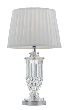 TFS TABLE LAMP 40wE27max D:290 H:510 CHROME CLEAR WHITE