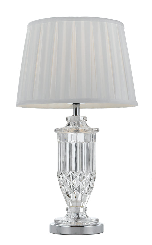 TFS TABLE LAMP 40wE27max D:290 H:510 CHROME CLEAR WHITE