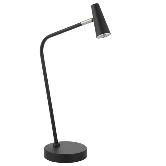 TFS TABLE LAMP 3wLED 3000K 3 STEP TOUCH SWITCH DIM 368Lm 140x310x490 BLACK