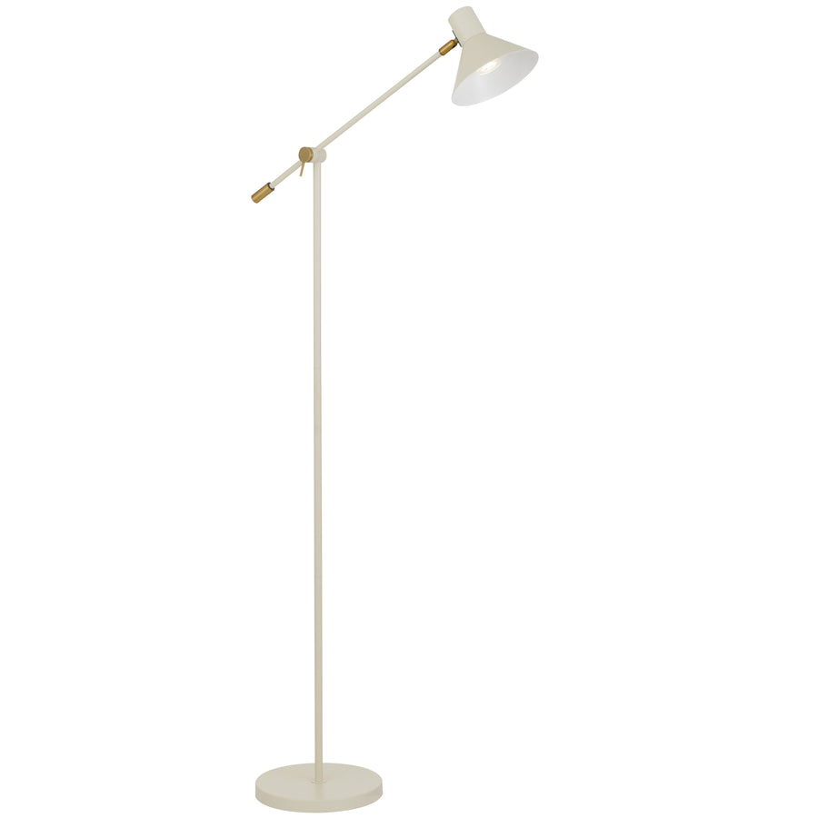 Luna TFS FLOOR LAMP 6wGU10max 631x250 H:1473 SHADE D:180 BEIGE SATIN / BRASS