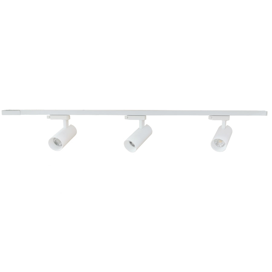 TFS 65 TRACKSPOT 3x18wCOB 3CCT 24d 65*130_Track 1000mm WHITE (single phase 3 wire)