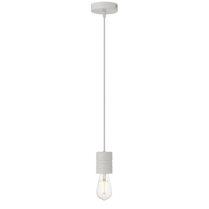 TFS CORD SET 25wE27max wSHADE RING L:2400 WHITE / WHITE