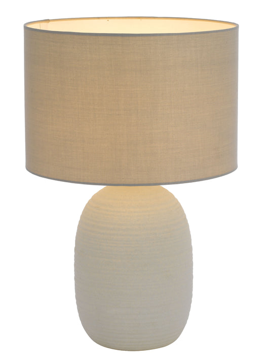 TFS CERAMIC TABLE LAMP 25wE27max D:300 H:455 GREY / GREY