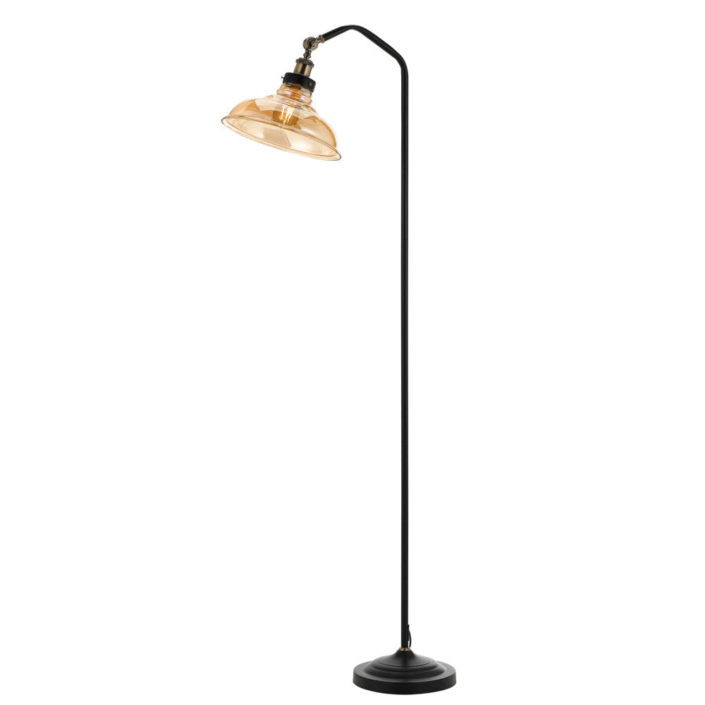 TFS FLOOR LAMP 25wE27max D 300 H1620cable2.0 BLACK AMBER