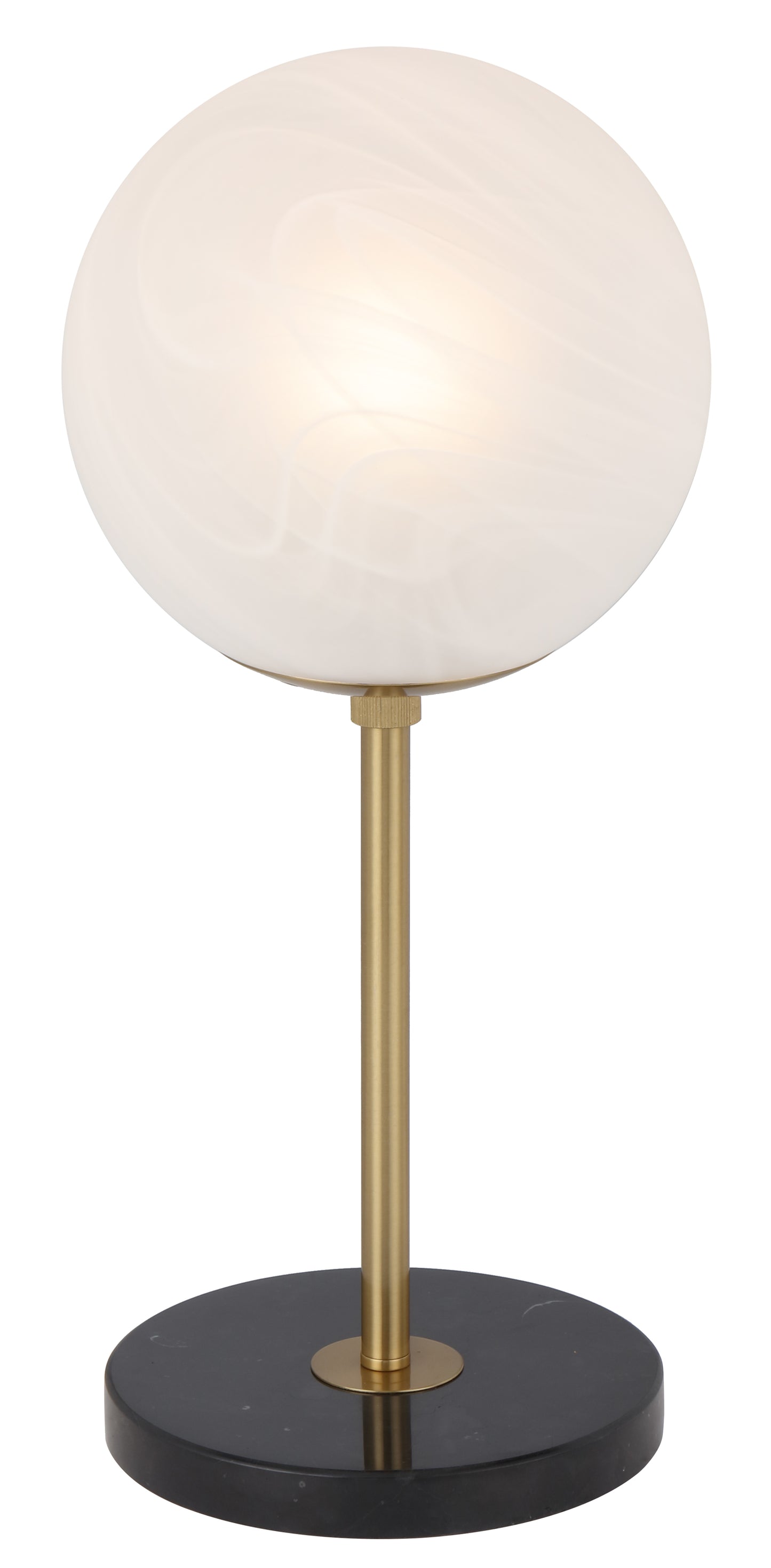 TFS 25 TABLE LAMP 25wE27max D:250 H:600 Inline Switch BLCK MARBLE/ANT GOLD/ALABASTRO