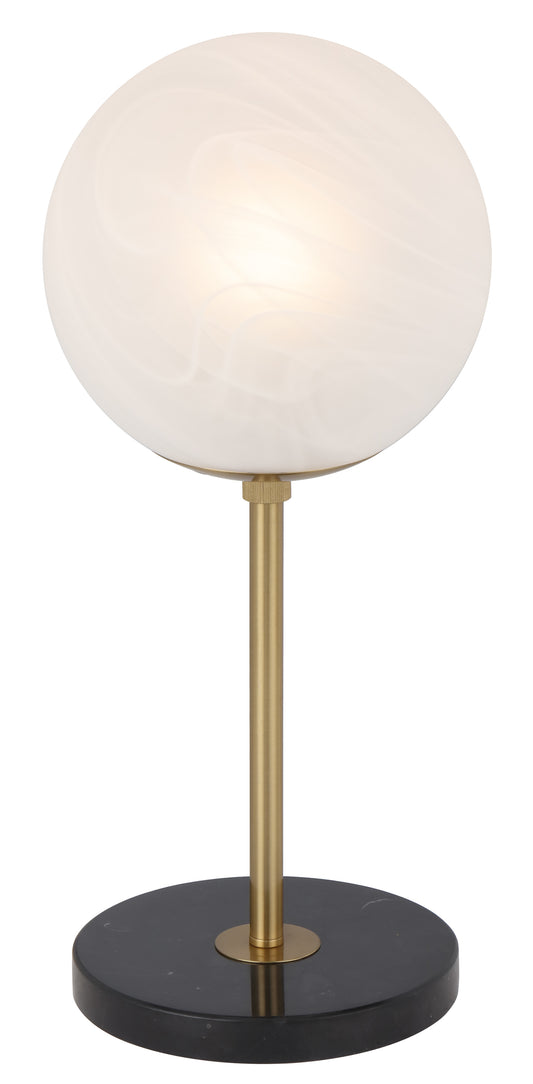 TFS 25 TABLE LAMP 25wE27max D:250 H:600 Inline Switch BLCK MARBLE/ANT GOLD/ALABASTRO