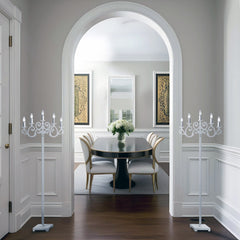 TFS FLOOR LAMP 5x25wE14max L570 W150 H200 FOOT SWTCH WHITE MATT