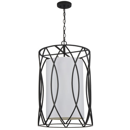 TFS 45 PENDANT 4x25wxE14max D450 H730 CHAIN 2M TEXTURED BLACK