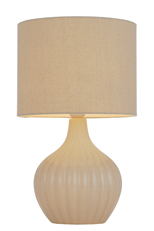 TFS CERAMIC TABLE LAMP 25wE27max H:440 D:260 CREAM