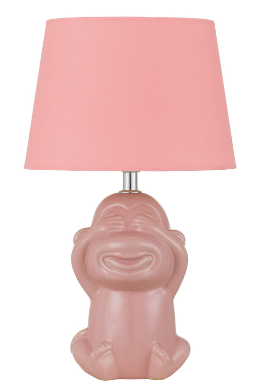 TFS CERAMIC TABLE LAMP 25wE27max H:380 D:215 PINK/PINK
