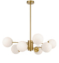 TFS 8LT PENDANT 8x25wE27 D:850 H:185 ANTI GOLD & OPAL MATT ROD:2*600+1*300