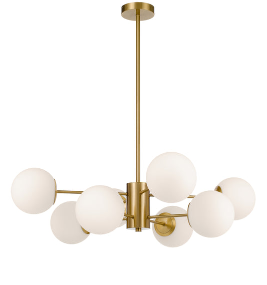 TFS 8LT PENDANT 8x25wE27 D:850 H:185 ANTI GOLD & OPAL MATT ROD:2*600+1*300