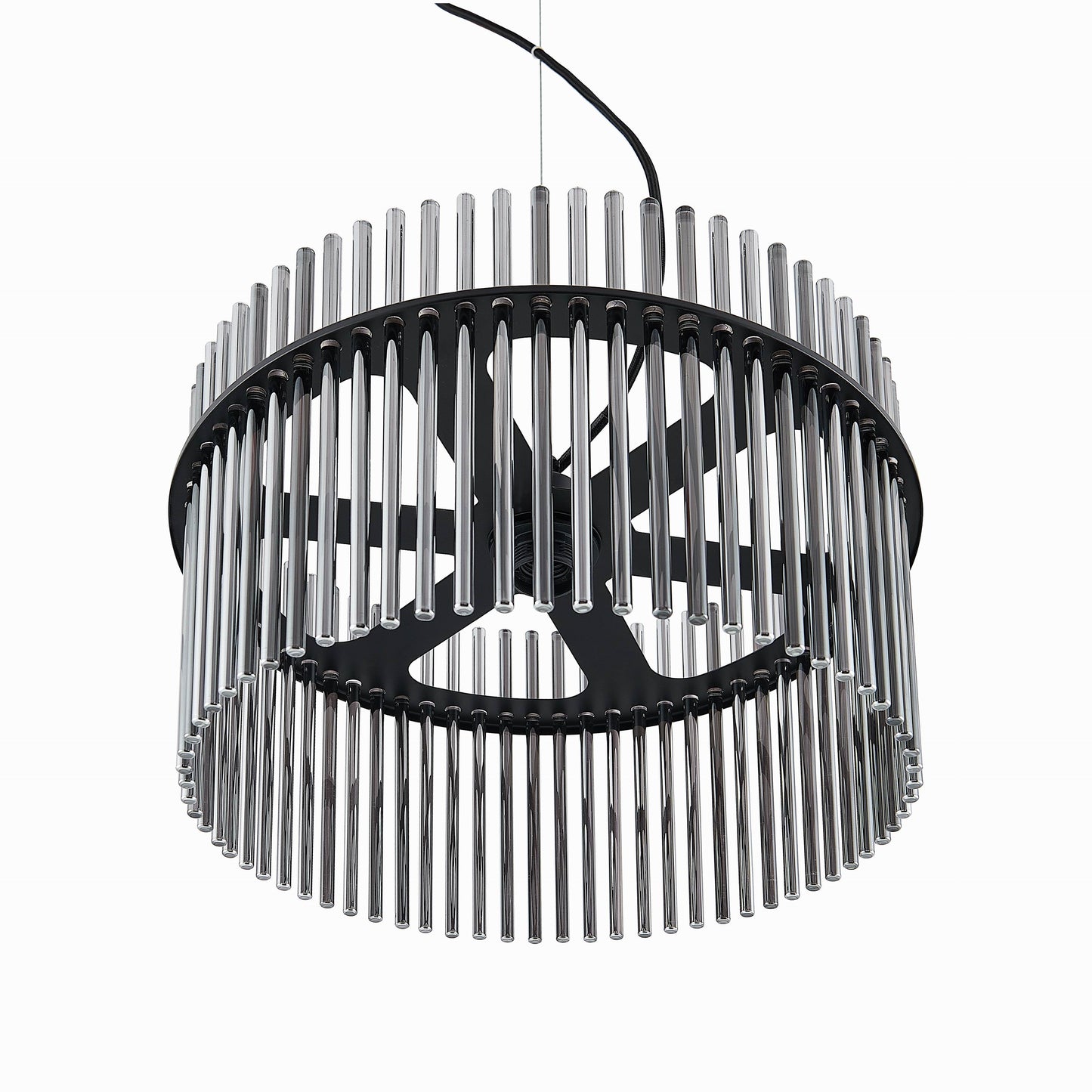 TFS PENDANT 25wE27max D400 H260 CAB 2m BLACK MATT/ SMOKE