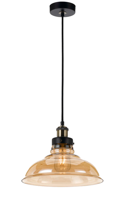 TFS 30 PENDANT 25wE27max D 300 H 225cable2.0 BLACK AMBER