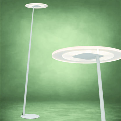 TFS LED FLOOR LAMP 12wLED 3CCT DIM 1800LM H1550 D350 footswth WHITE SAND