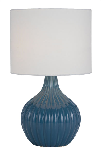 TFS CERAMIC TABLE LAMP 25wE27max H:440 D:260 BLUE / WHITE