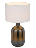 TFS CERAMIC TABLE LAMP 25wE27max D:300 H:535 line switch BRONZE / WHITE