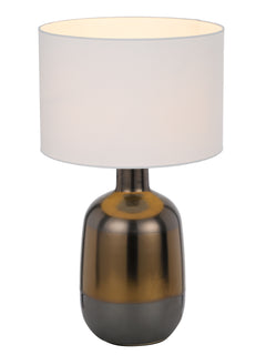 TFS CERAMIC TABLE LAMP 25wE27max D:300 H:535 line switch BRONZE / WHITE