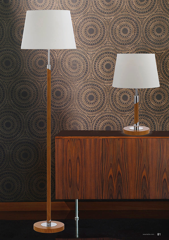 TFS FLOOR LAMP 25wE27 D:400 H:1600 TEAK PAINTED/ WHITE - LIGHT