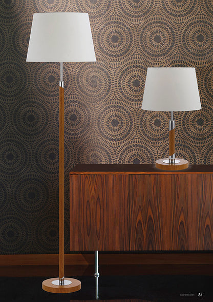 TFS FLOOR LAMP 25wE27 D:400 H:1600 TEAK PAINTED/ WHITE - LIGHT