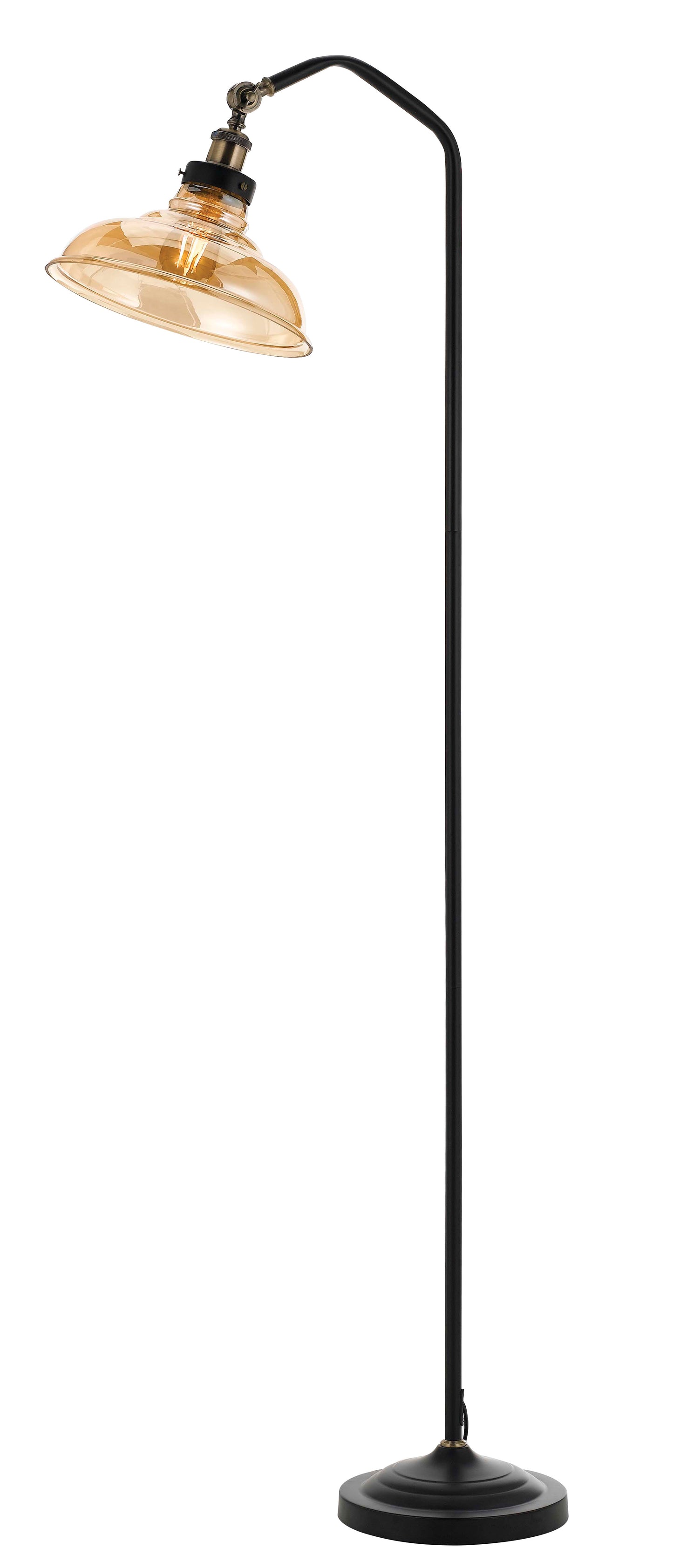 TFS FLOOR LAMP 25wE27max D 300 H1620cable2.0 BLACK AMBER