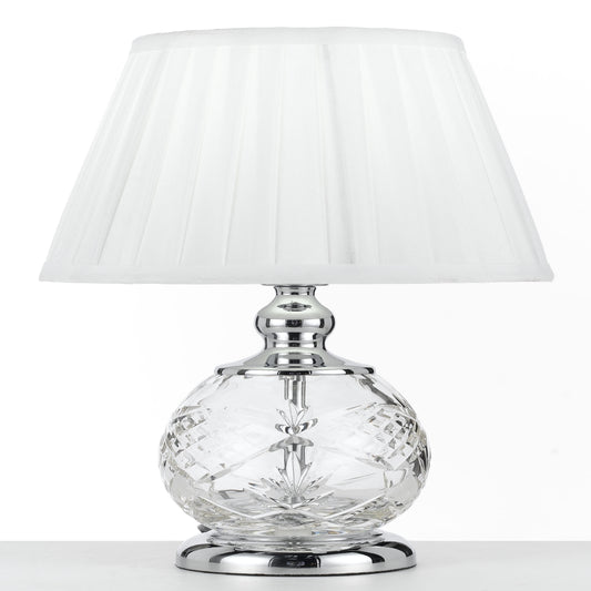 Huelva TFS TABLE LAMP 40wE14max. D:220 H:330 CHROME / WHITE