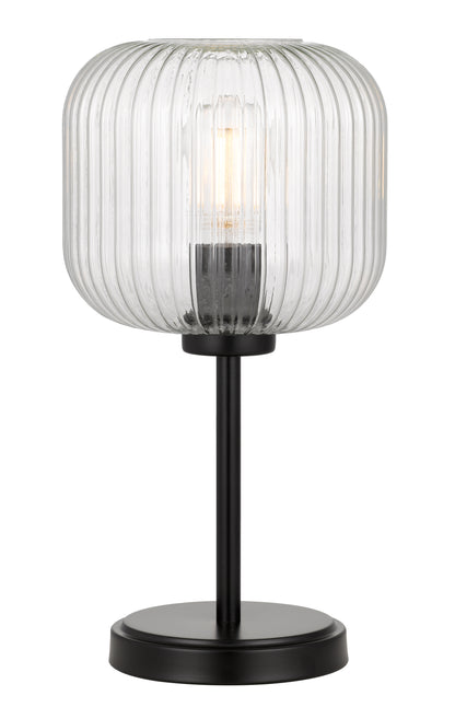 TFS TABLE LAMP 25wE27max D:205 H:390 BLACK/CLEAR