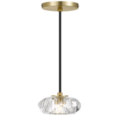 Nice Single Pendant Light with Crystal – Antique Gold Finish