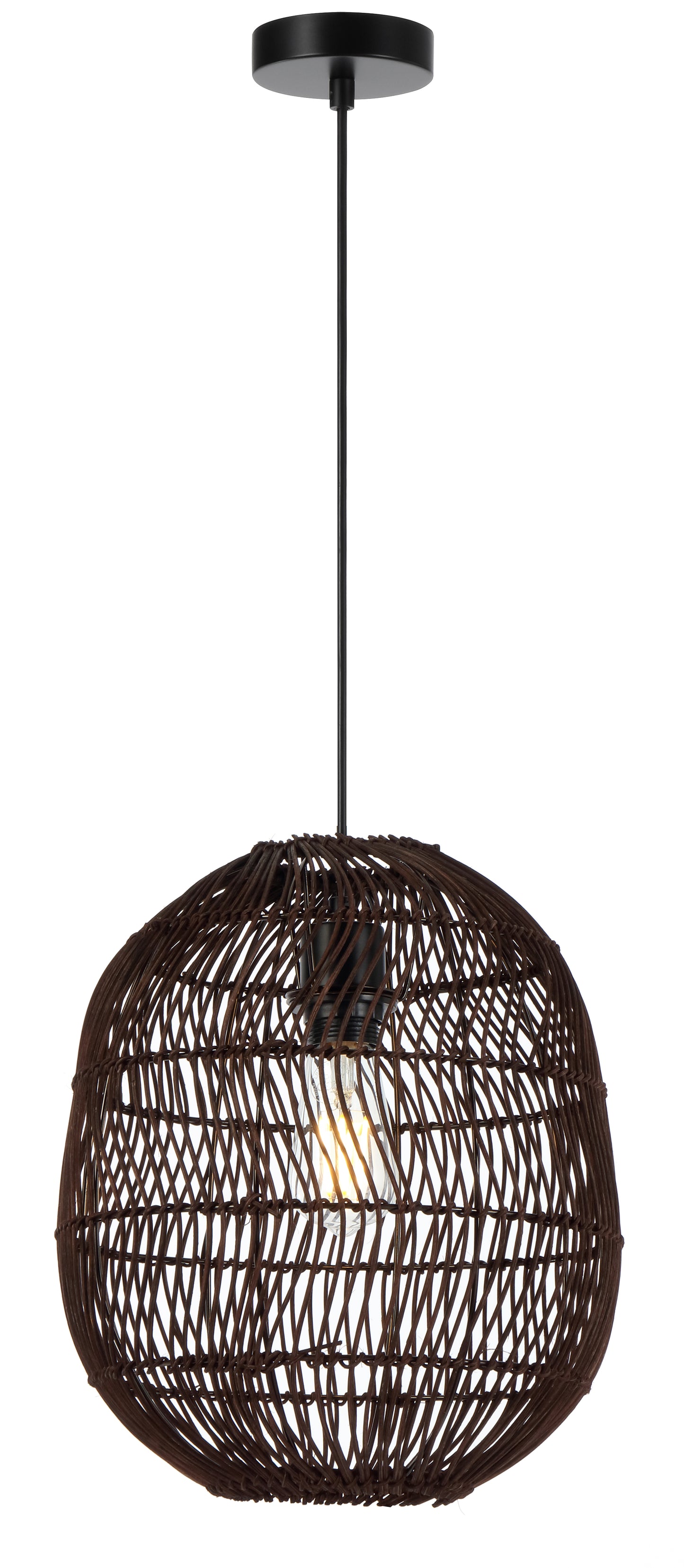 TFS 30 PENDANT 25wE27max D300 H320 cab1.5m BROWN RATTAN