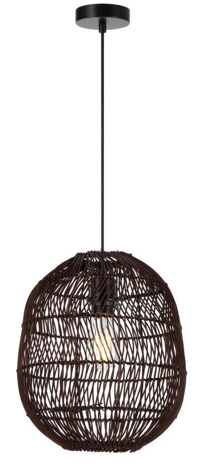 TFS 30 PENDANT 25wE27max D300 H320 cab1.5m BROWN RATTAN