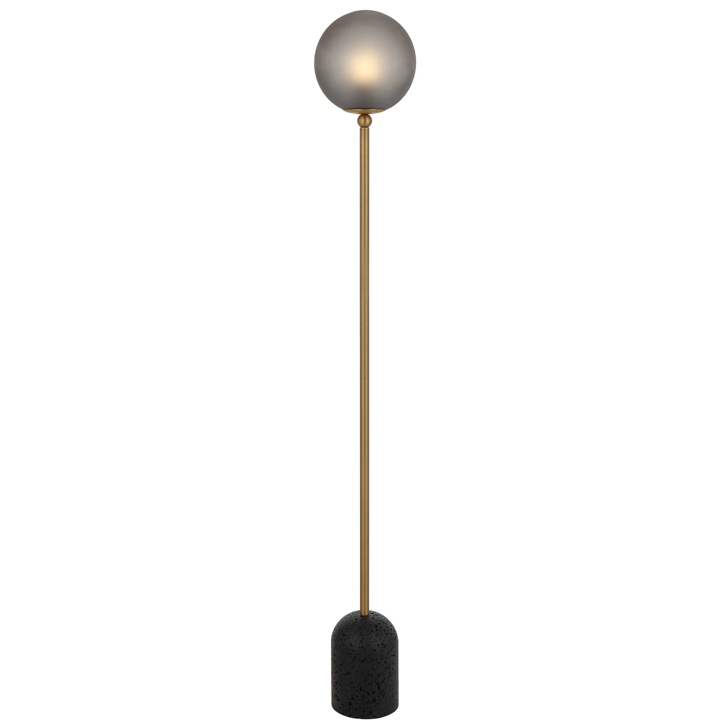 TFS FLOOR LAMP 25wE27max D:200 H1500 INLINE BLACK TRAVE /MATT ANT BRASS/GREY SMOKE