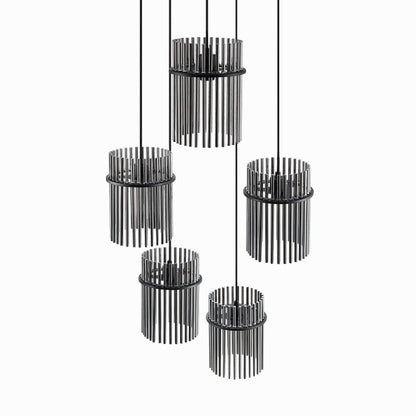 TFS 5 LT PENDANT 5x25wE27max D610 H200 cab 3m BLACK MATT / SMOKE