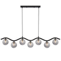 Rivastone TFS 7LT PENDANT 7x6wG9max KIT L1150 W120 H200 CAB2m BLACK / SMOKE