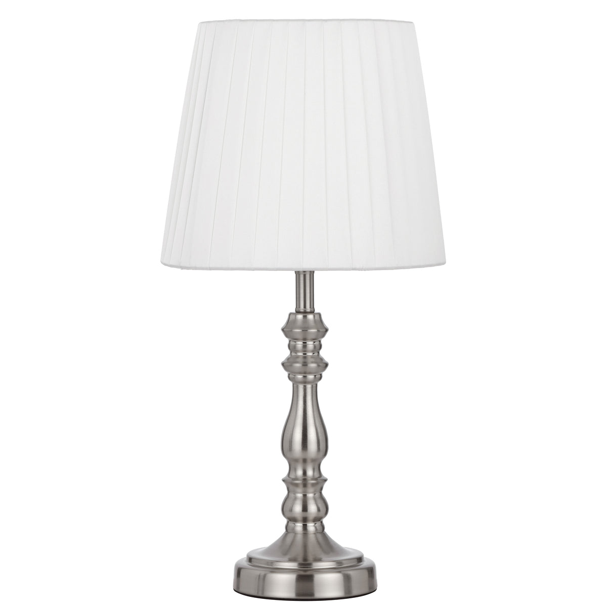 Santander Table Lamp 25W E27 – Nickel & Ivory Soft Plated