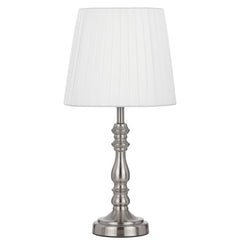 Santander Table Lamp 25W E27 – Nickel & Ivory Soft Plated