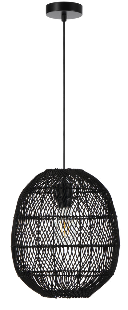 TFS 30 PENDANT 25wE27max D300 H320 cab1.5m BLACK RATTAN