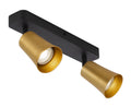 TFS 2 SPOT BAR 2x6wGU10max L300 P175 GOLD BRUSHED BLACK