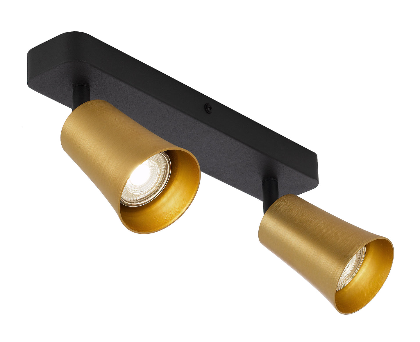 TFS 2 SPOT BAR 2x6wGU10max L300 P175 GOLD BRUSHED BLACK