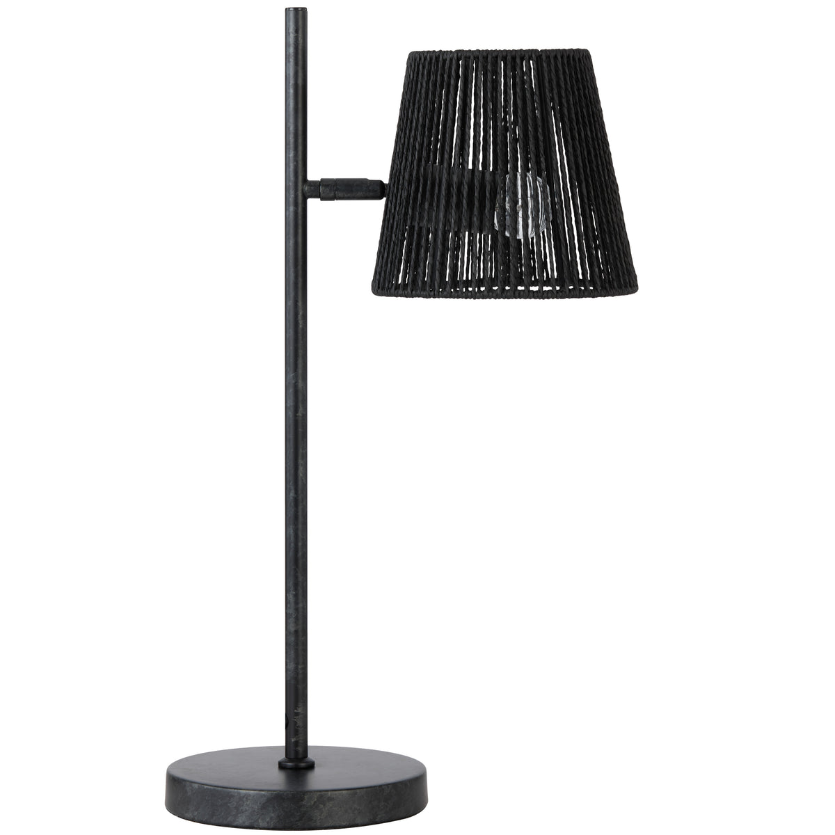 Grosseto TFS TABLE LAMP 25wE27max L330 W180 H545 inline swt GUN METAL / BLACK STRING